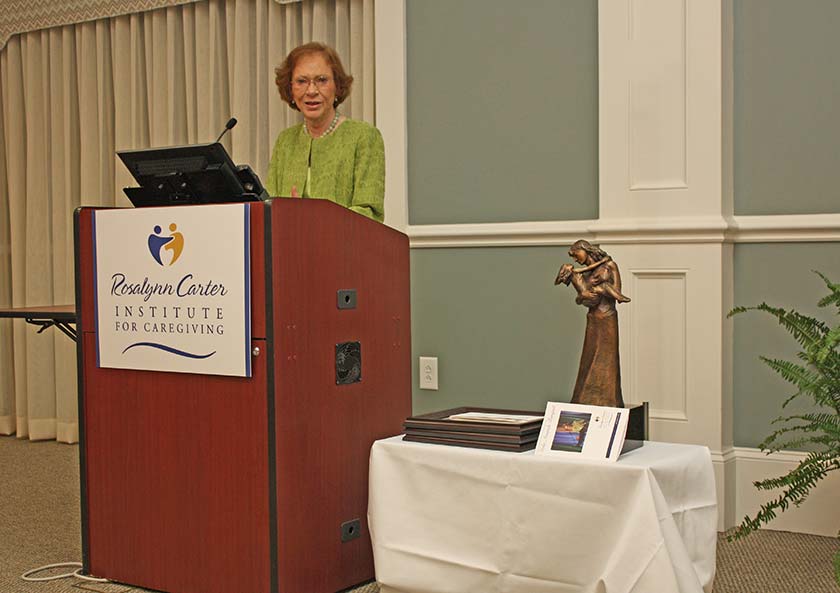 Photo of Rosalynn Carter at The Rosalynn Carter Institute for Caregivers.